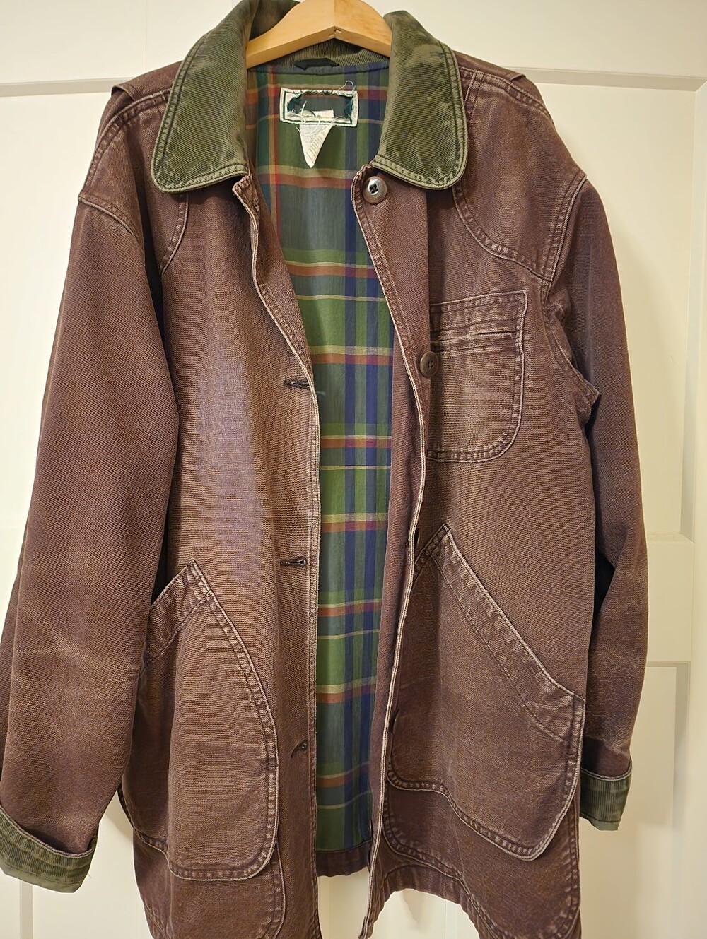 Vintage L.L.Bean 90's brown chore coat medium - Picture 11 of 13